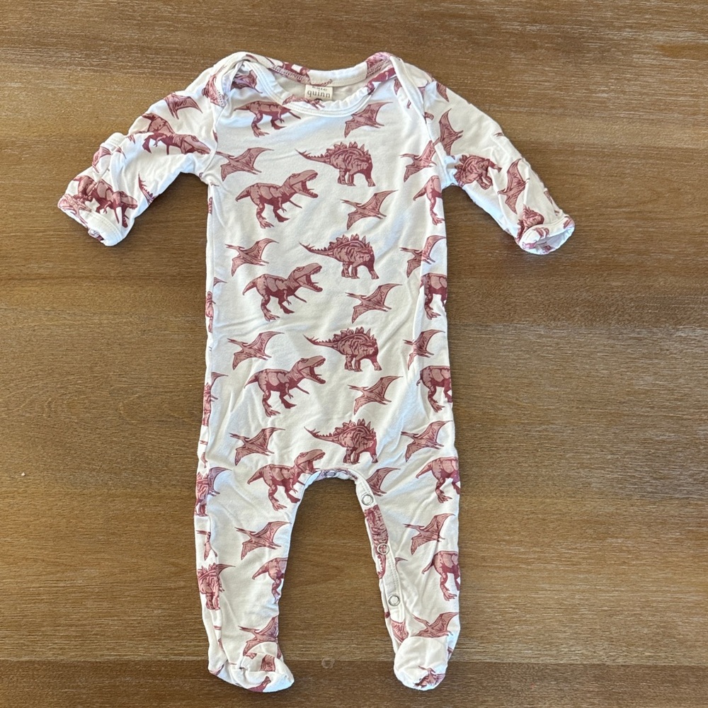 kate quinn bamboo footies Dinosaur Print